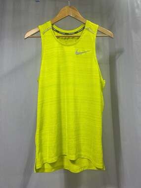 Nike Men's Dri-FIT Miler Running Tank Top Volt Neon Yellow